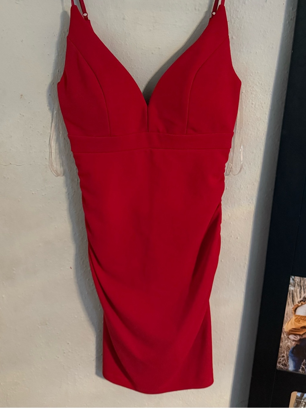 Emerald Sundae Red Spaghetti-Strap Mini Dress